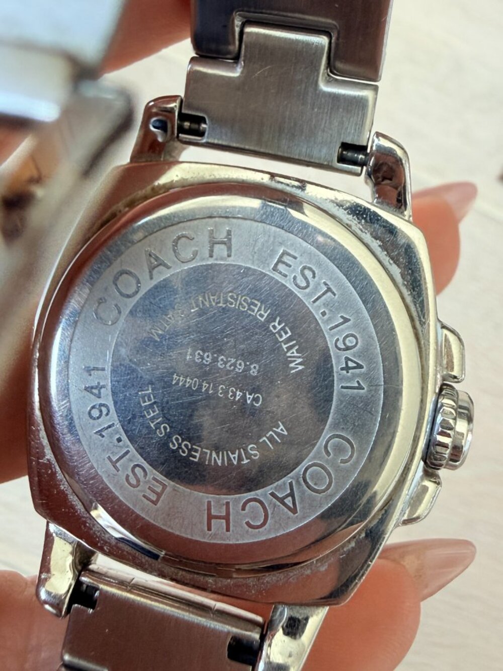 COACH Stainless Steel Women's Chronograph Boyfriend Watch *WORKS* - Picture 11 of 12